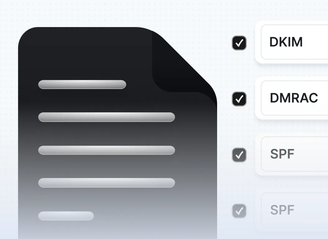 Automated DKIM, DMARC and SPF setup illustration